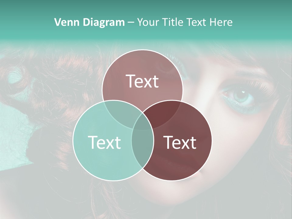 Knallig Portrait Hochsteckfrisur PowerPoint Template