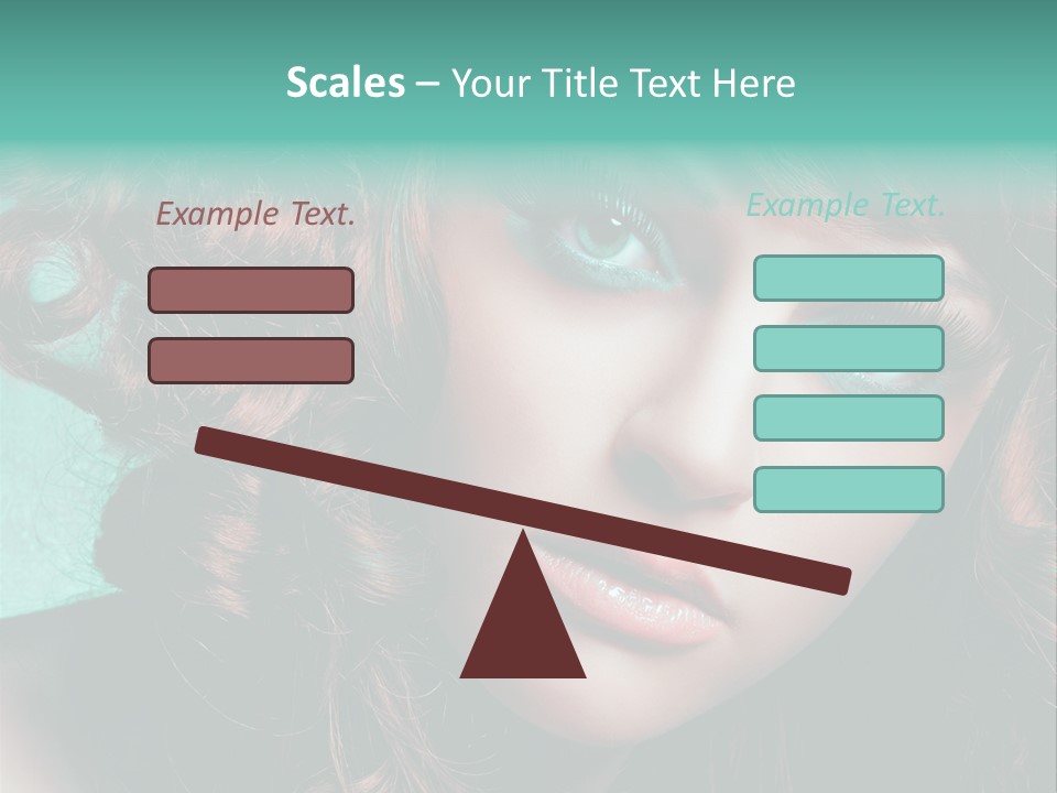 Knallig Portrait Hochsteckfrisur PowerPoint Template