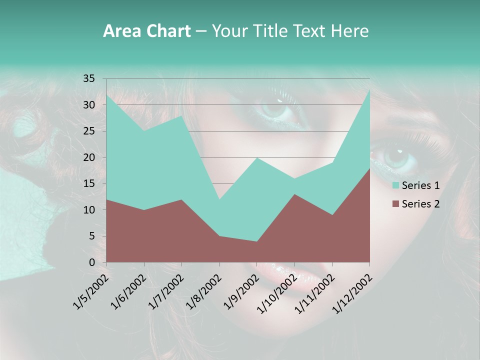 Knallig Portrait Hochsteckfrisur PowerPoint Template