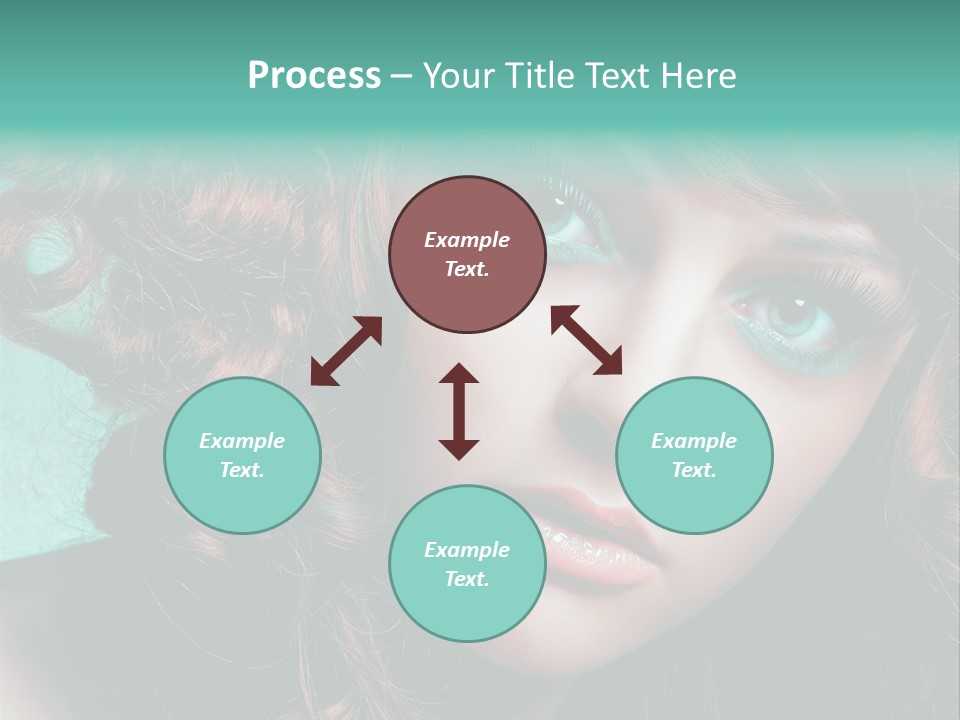 Knallig Portrait Hochsteckfrisur PowerPoint Template