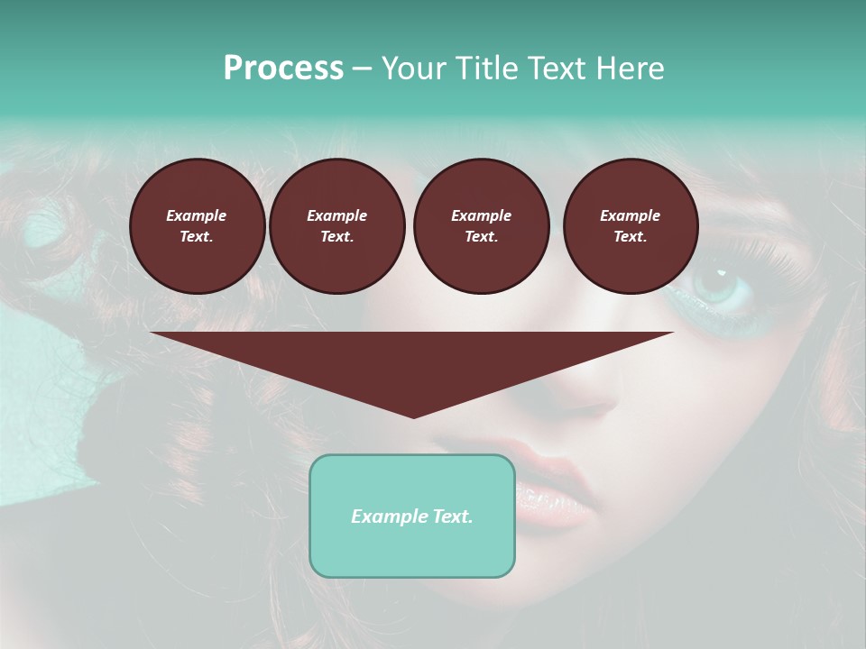 Knallig Portrait Hochsteckfrisur PowerPoint Template
