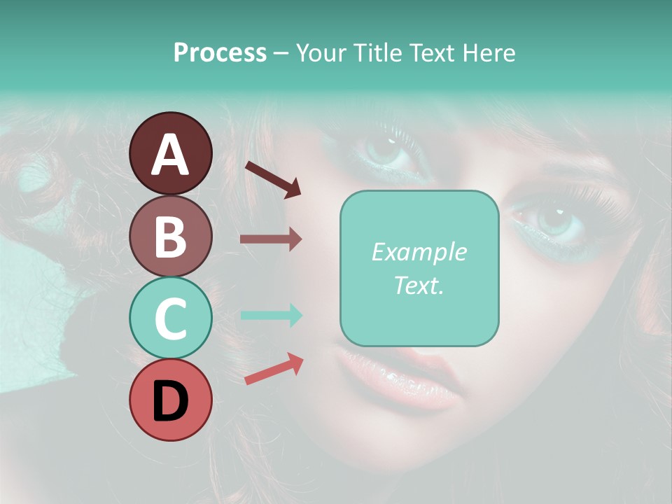 Knallig Portrait Hochsteckfrisur PowerPoint Template