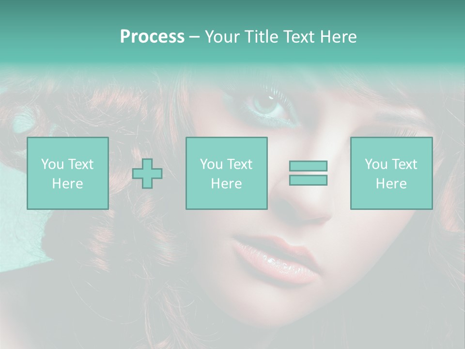 Knallig Portrait Hochsteckfrisur PowerPoint Template