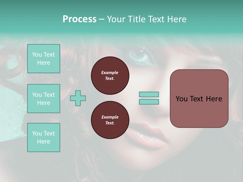 Knallig Portrait Hochsteckfrisur PowerPoint Template