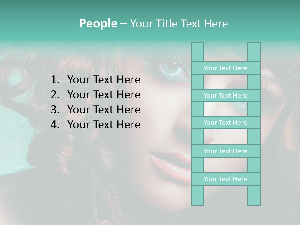Knallig Portrait Hochsteckfrisur PowerPoint Template