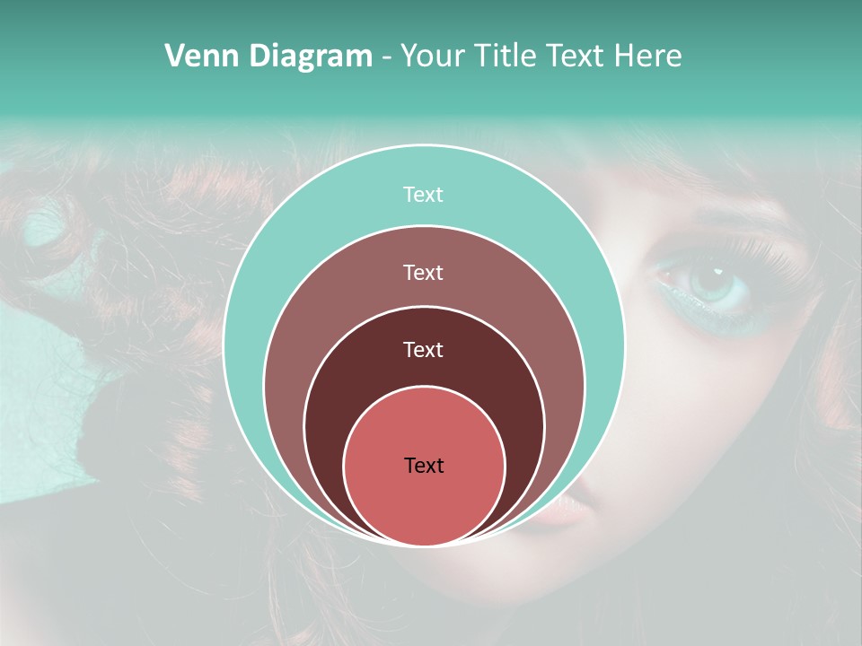 Knallig Portrait Hochsteckfrisur PowerPoint Template