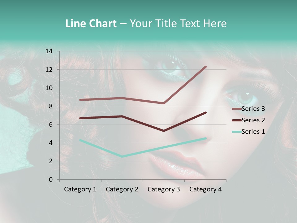 Knallig Portrait Hochsteckfrisur PowerPoint Template