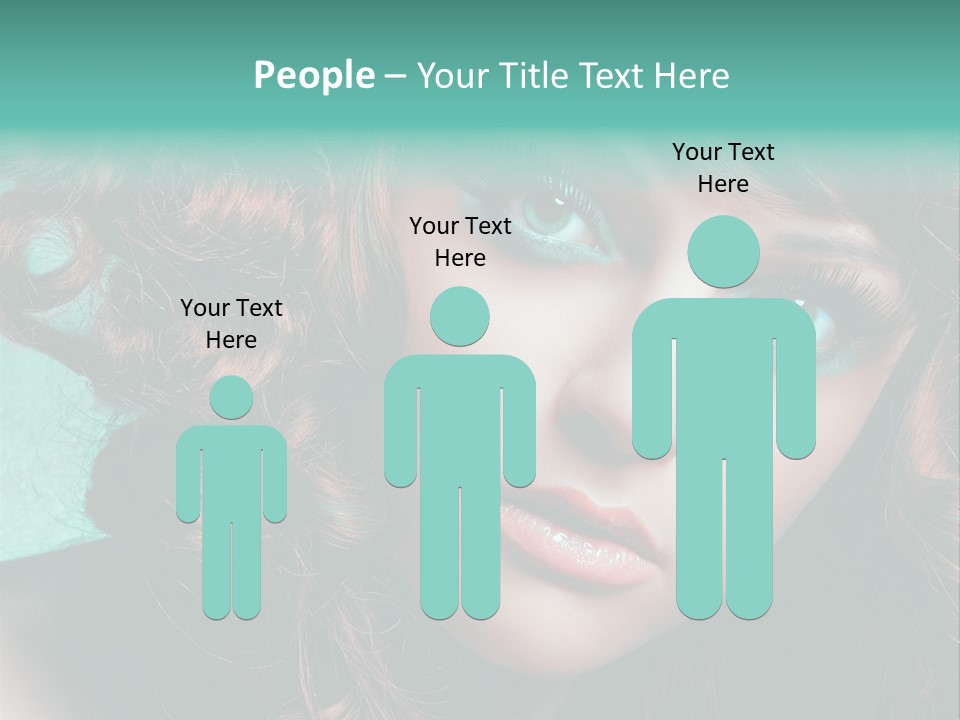 Knallig Portrait Hochsteckfrisur PowerPoint Template