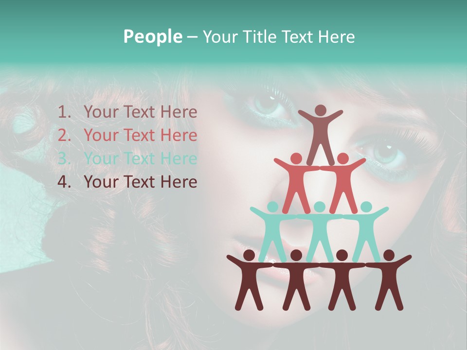 Knallig Portrait Hochsteckfrisur PowerPoint Template