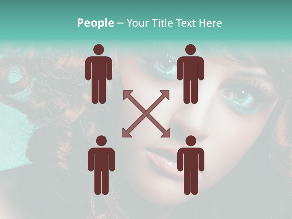 Knallig Portrait Hochsteckfrisur PowerPoint Template