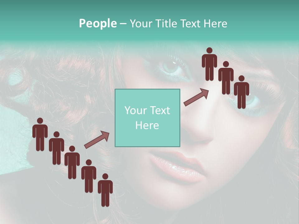 Knallig Portrait Hochsteckfrisur PowerPoint Template