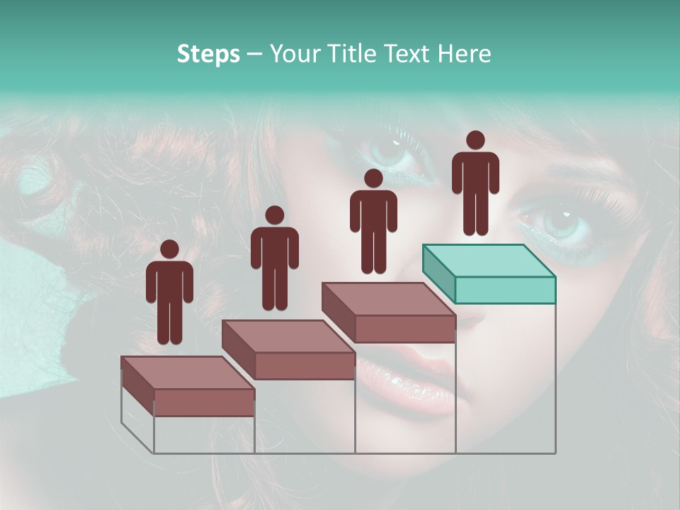 Knallig Portrait Hochsteckfrisur PowerPoint Template