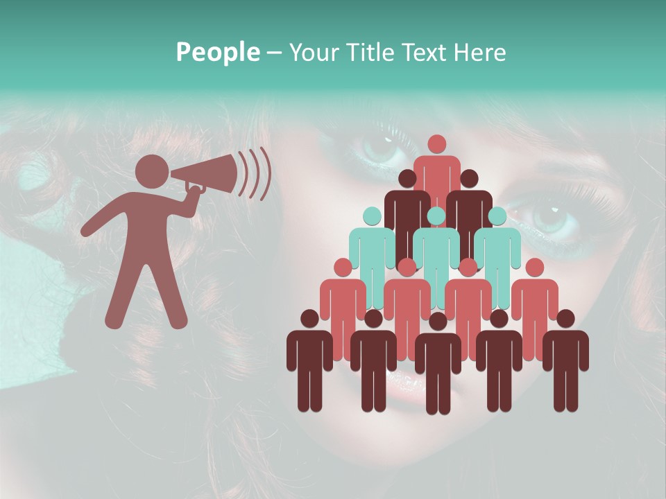 Knallig Portrait Hochsteckfrisur PowerPoint Template