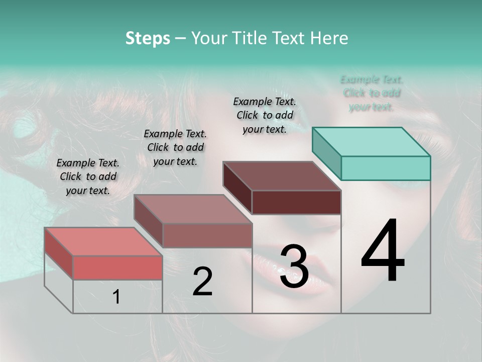 Knallig Portrait Hochsteckfrisur PowerPoint Template