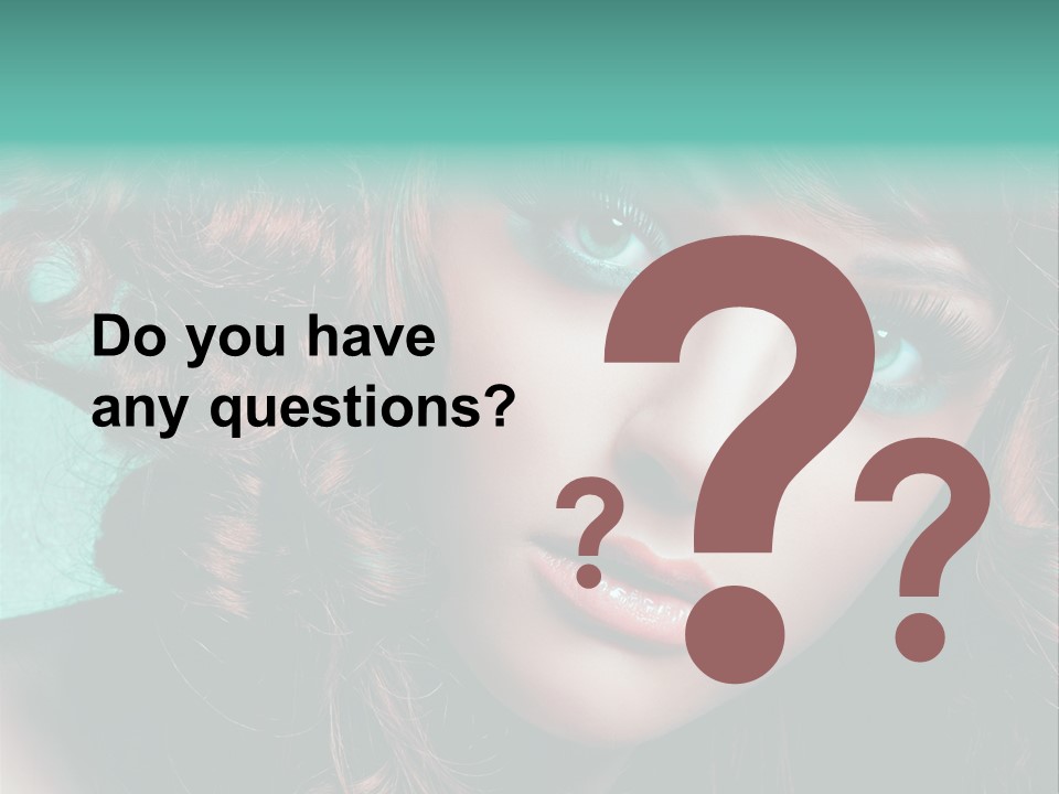 Knallig Portrait Hochsteckfrisur PowerPoint Template