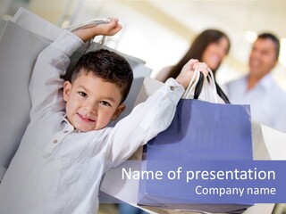 Mom Little Boy Family PowerPoint Template