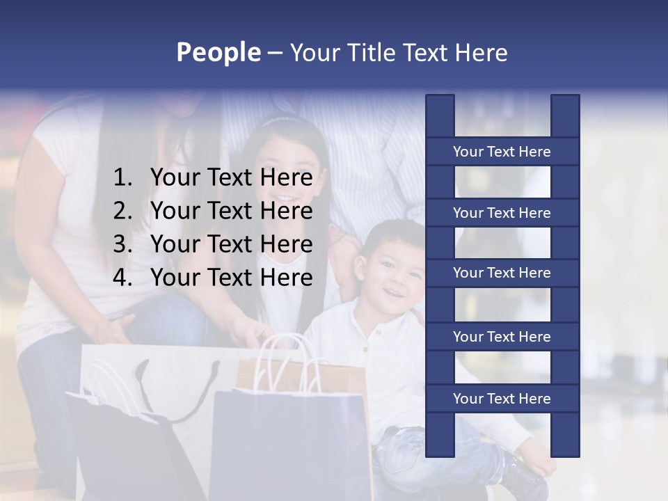 Children Bags Smile PowerPoint Template