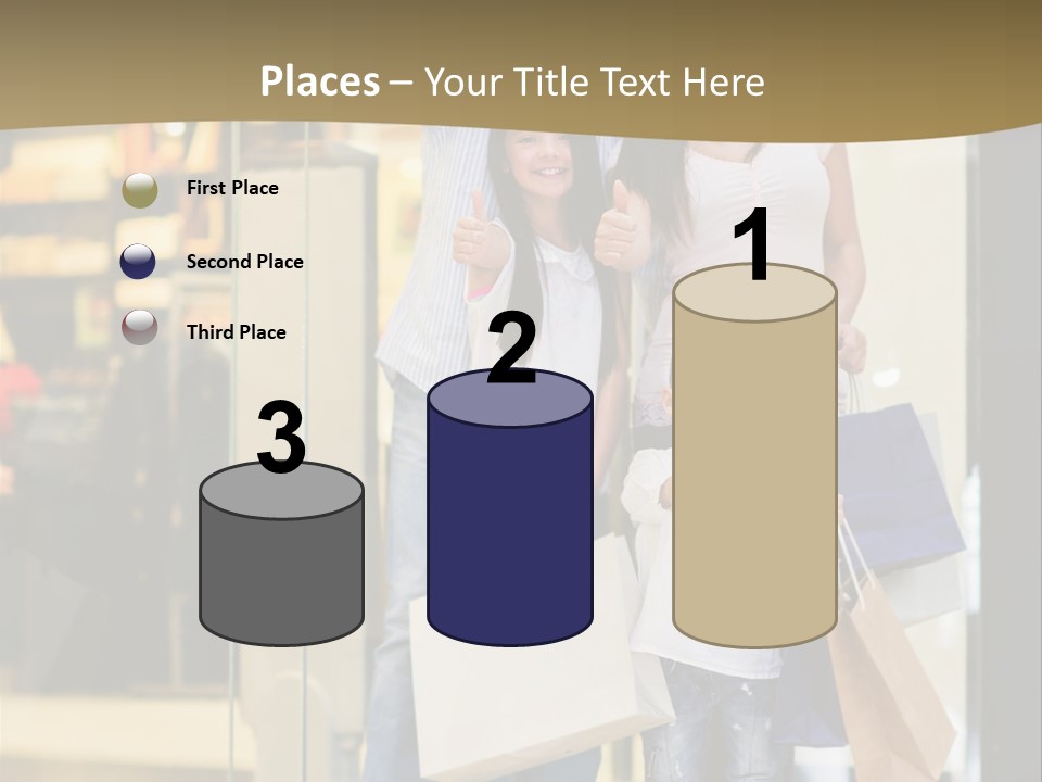 Shopping Happy Smiling PowerPoint Template