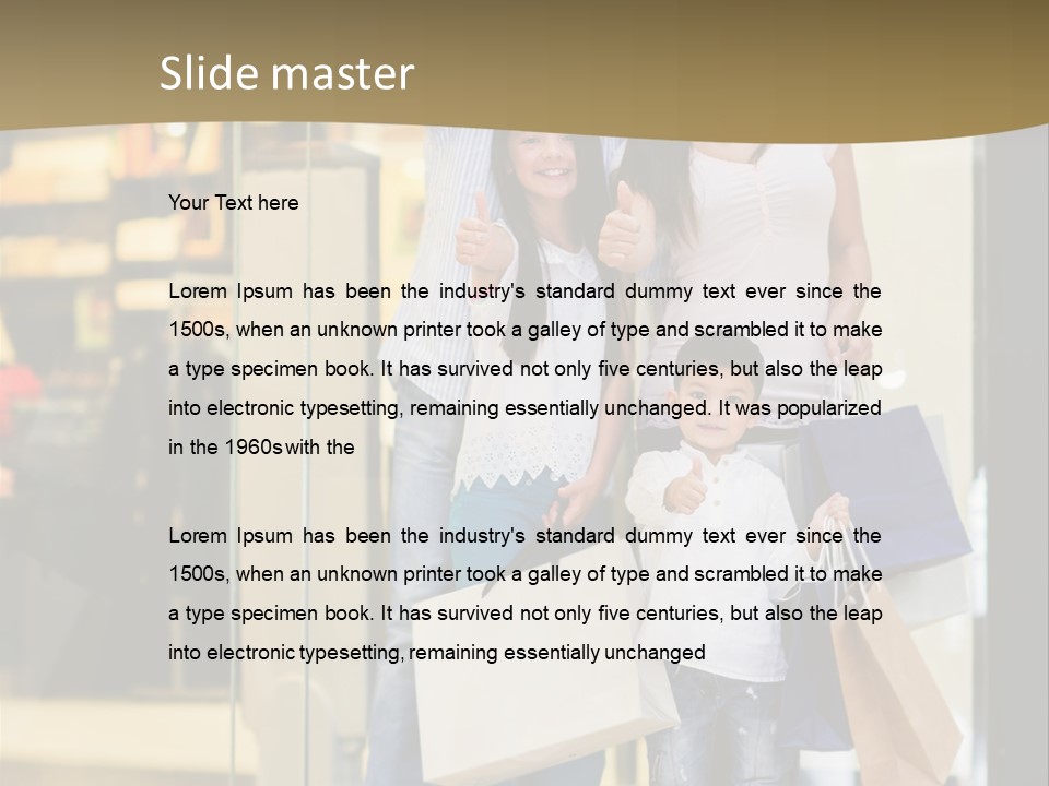 Shopping Happy Smiling PowerPoint Template