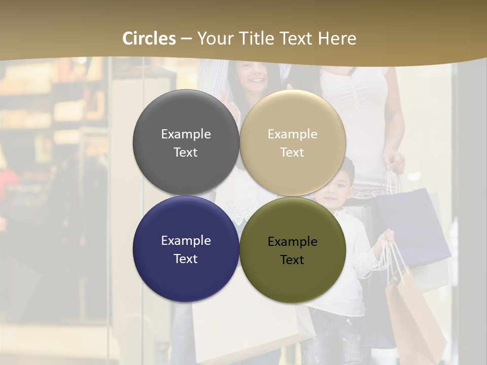 Shopping Happy Smiling PowerPoint Template