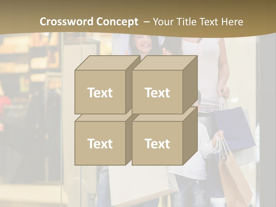 Shopping Happy Smiling PowerPoint Template