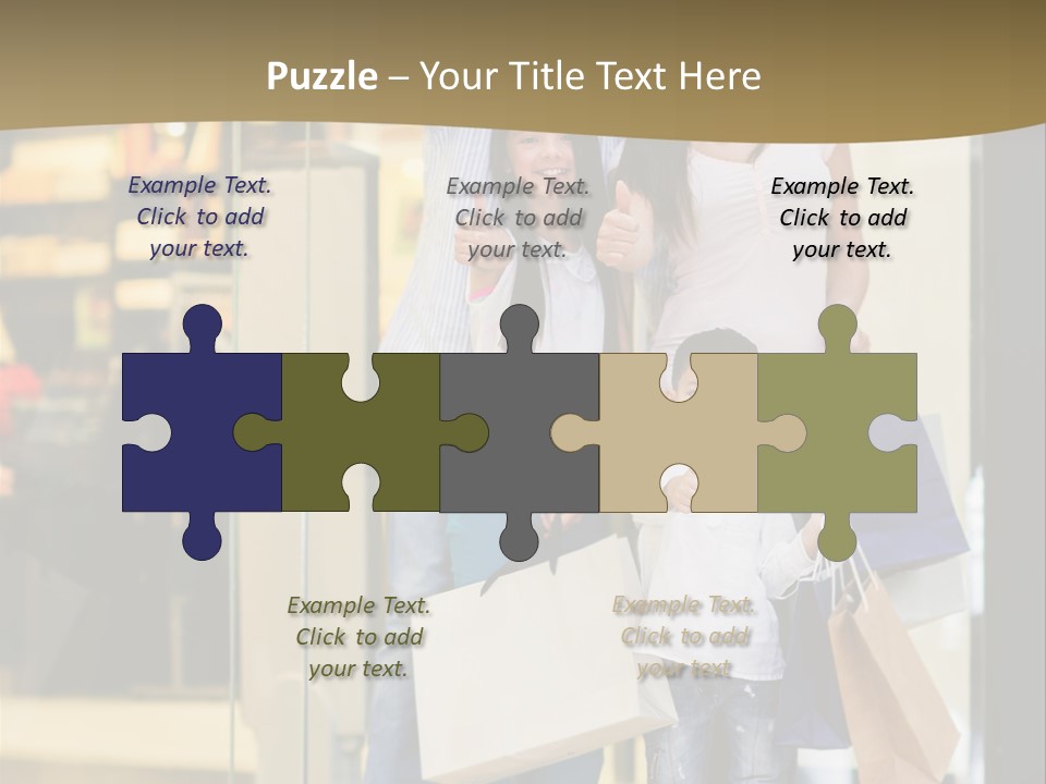 Shopping Happy Smiling PowerPoint Template