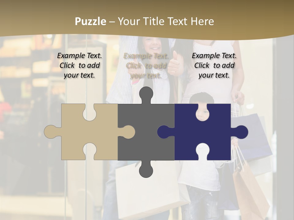 Shopping Happy Smiling PowerPoint Template