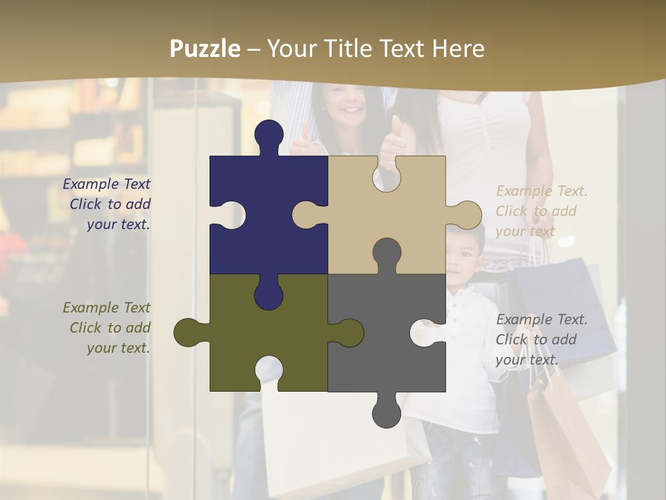 Shopping Happy Smiling PowerPoint Template