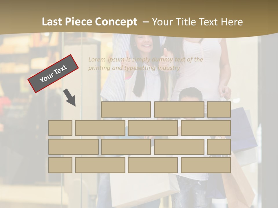 Shopping Happy Smiling PowerPoint Template