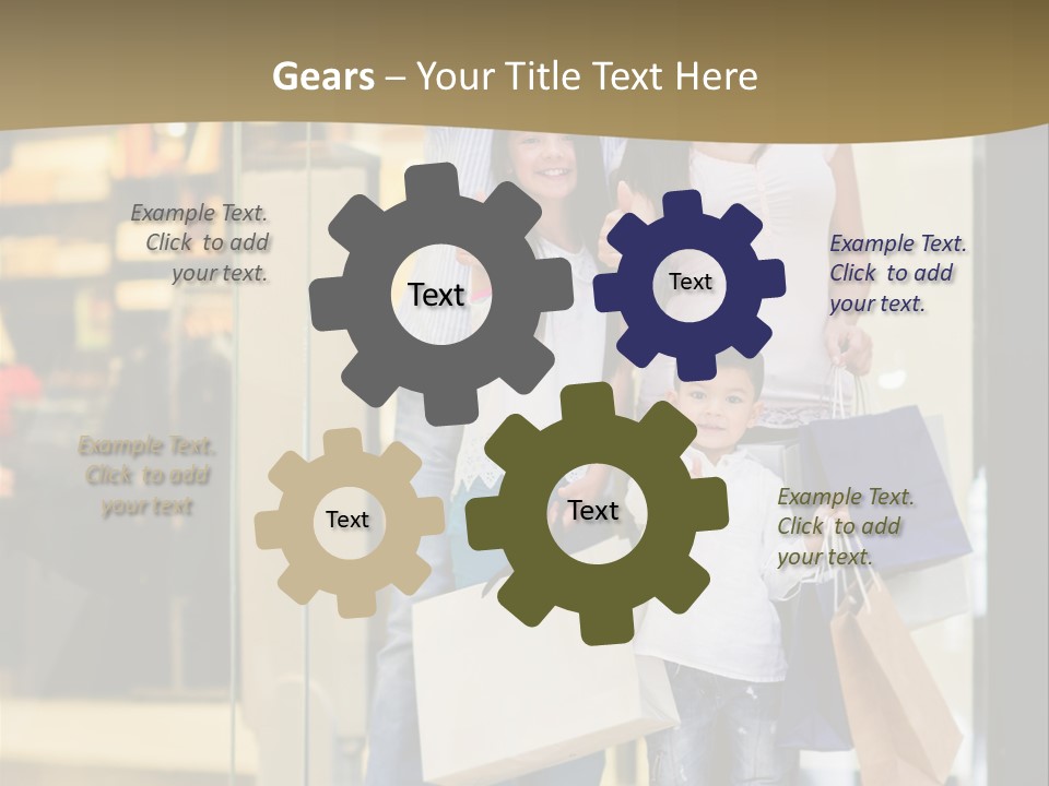 Shopping Happy Smiling PowerPoint Template