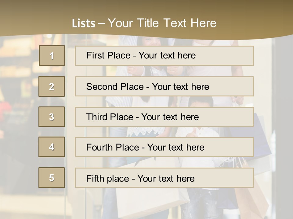 Shopping Happy Smiling PowerPoint Template