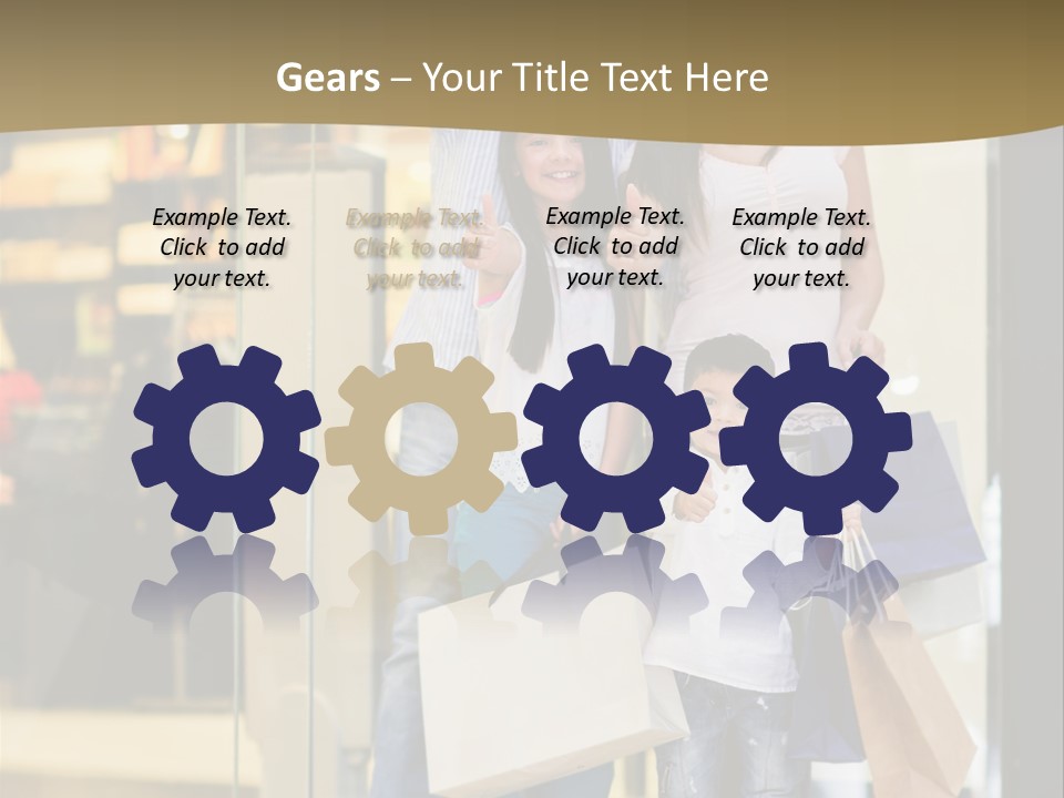 Shopping Happy Smiling PowerPoint Template