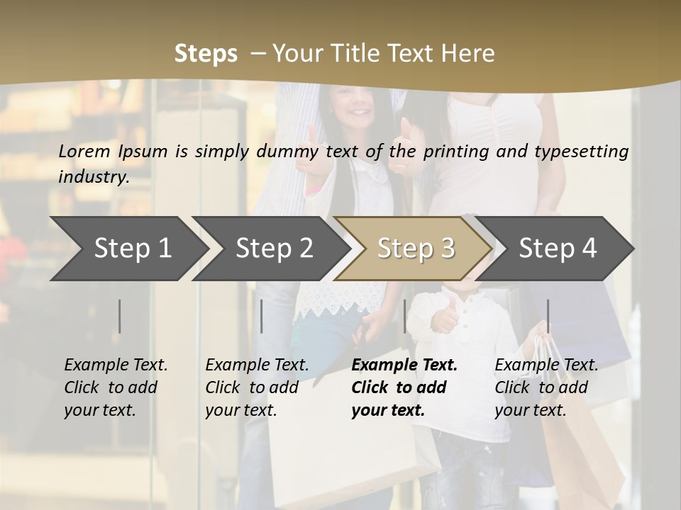 Shopping Happy Smiling PowerPoint Template