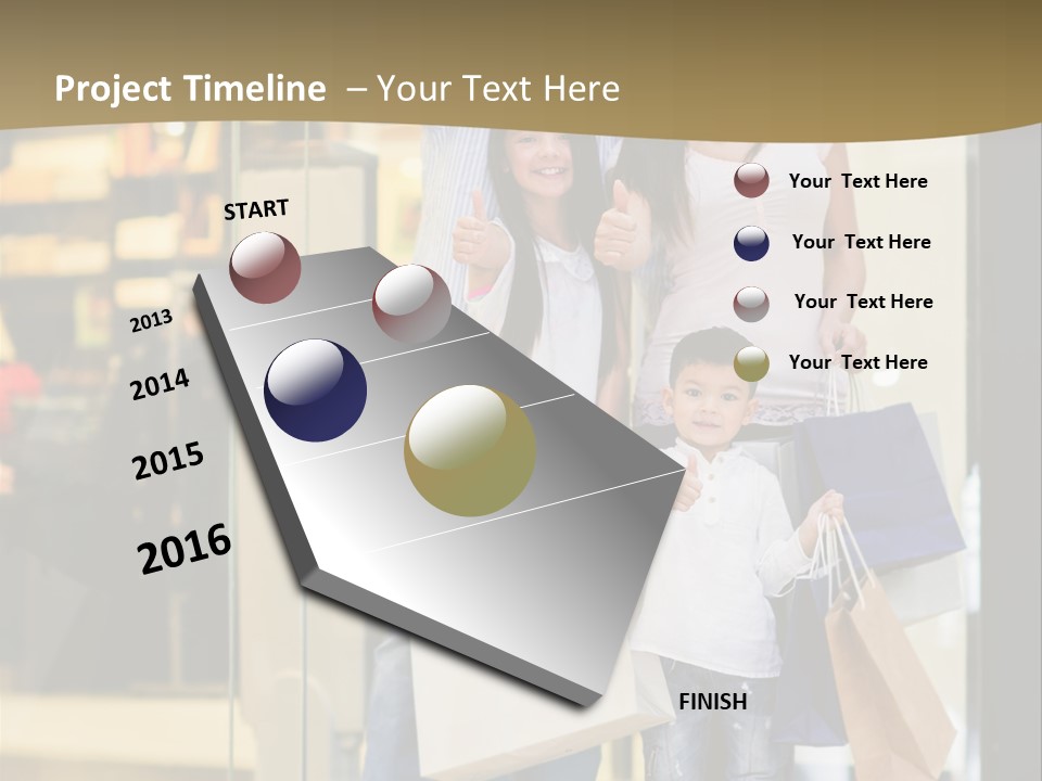 Shopping Happy Smiling PowerPoint Template