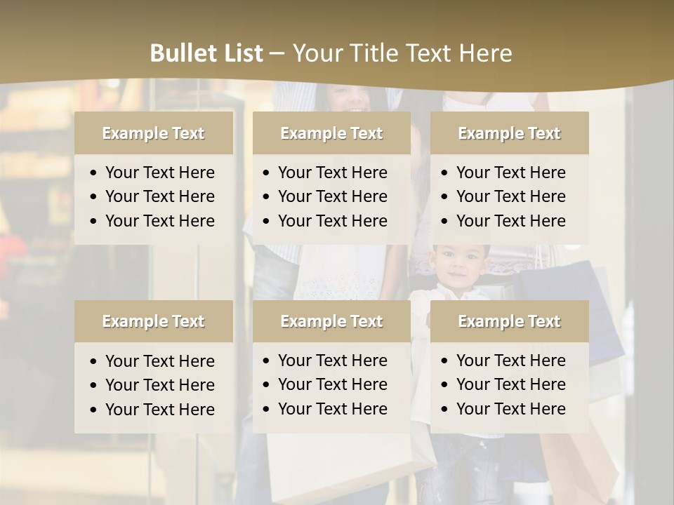 Shopping Happy Smiling PowerPoint Template