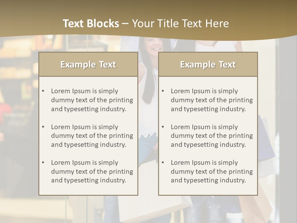 Shopping Happy Smiling PowerPoint Template