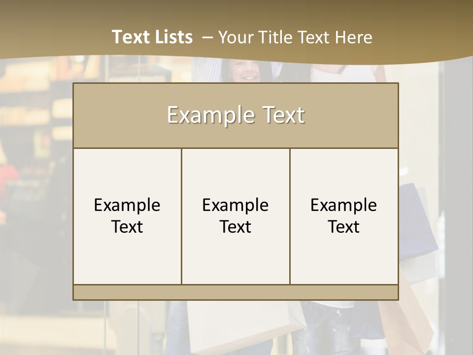 Shopping Happy Smiling PowerPoint Template