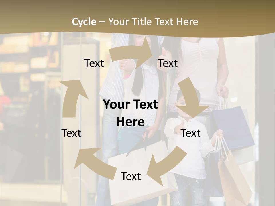 Shopping Happy Smiling PowerPoint Template