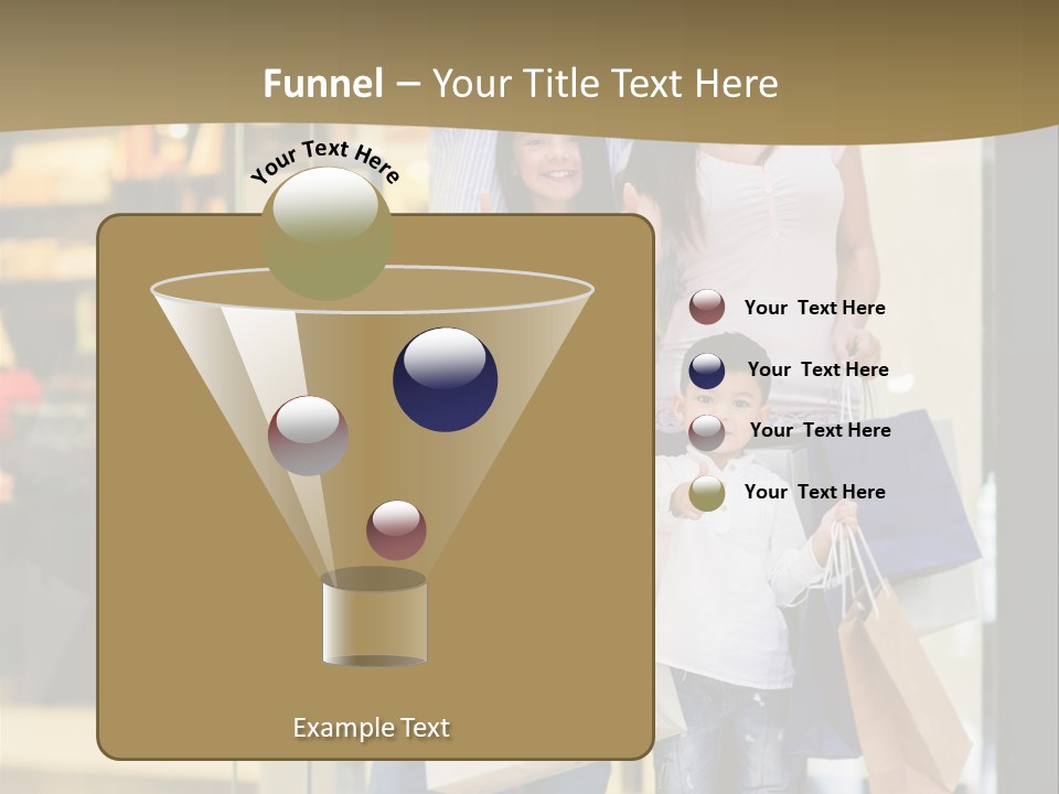 Shopping Happy Smiling PowerPoint Template
