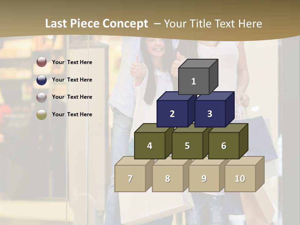 Shopping Happy Smiling PowerPoint Template