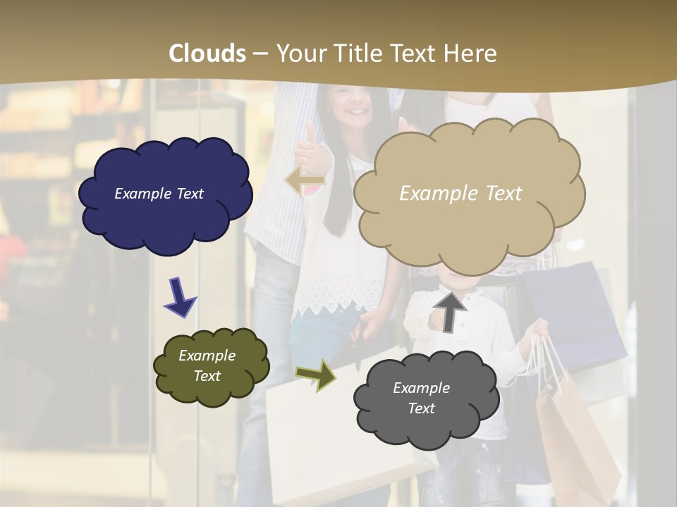 Shopping Happy Smiling PowerPoint Template