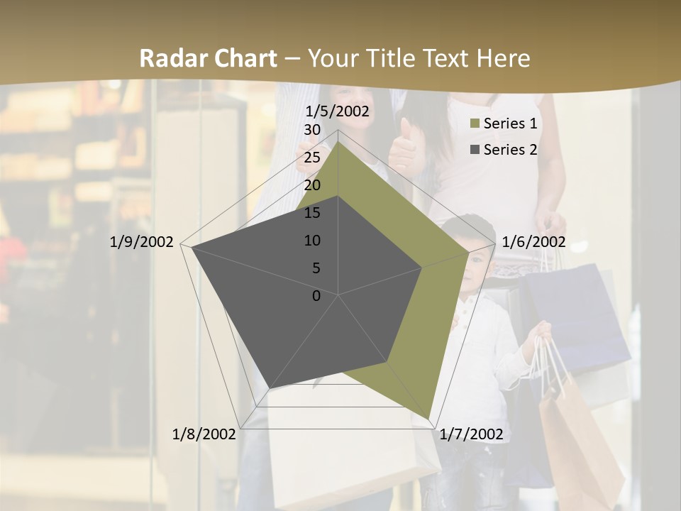Shopping Happy Smiling PowerPoint Template