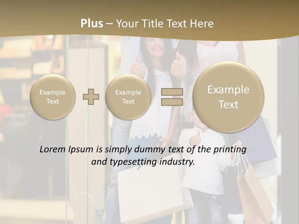 Shopping Happy Smiling PowerPoint Template
