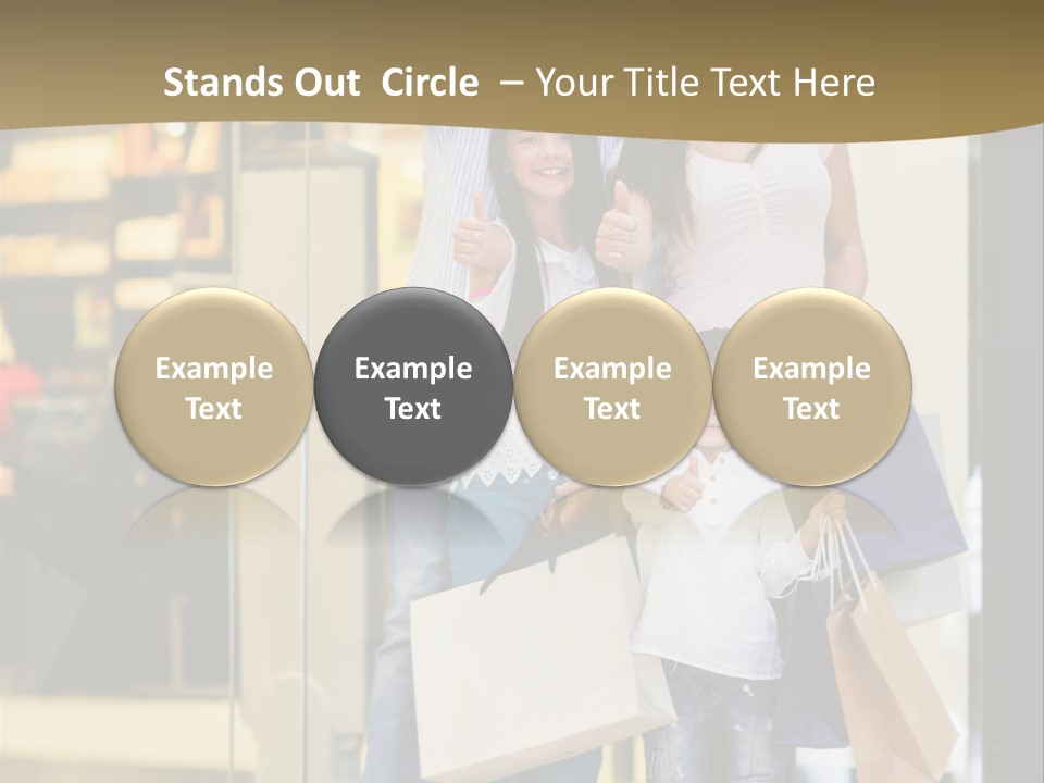 Shopping Happy Smiling PowerPoint Template