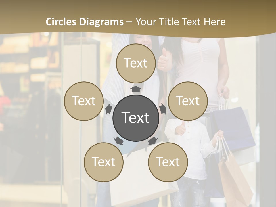 Shopping Happy Smiling PowerPoint Template