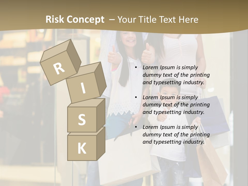 Shopping Happy Smiling PowerPoint Template