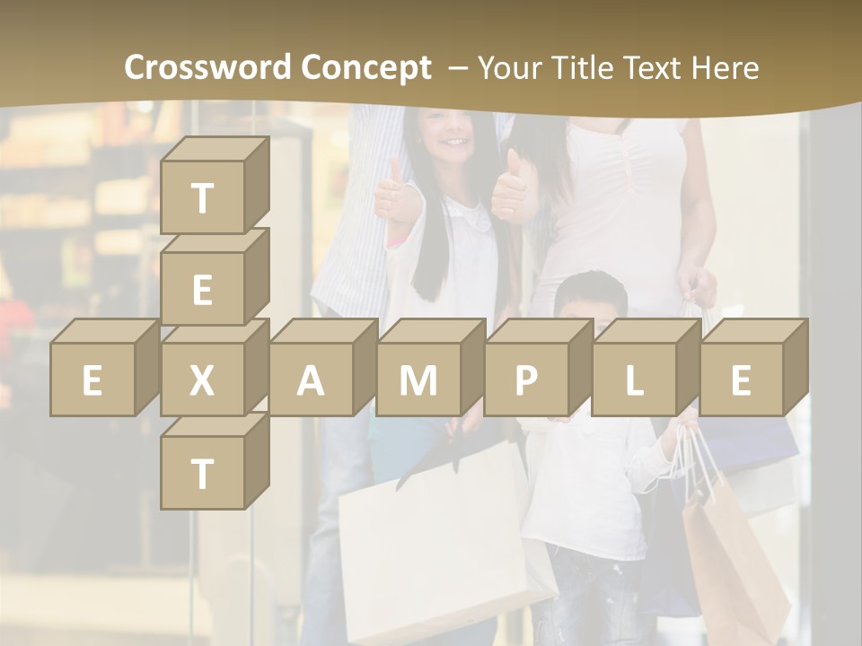 Shopping Happy Smiling PowerPoint Template