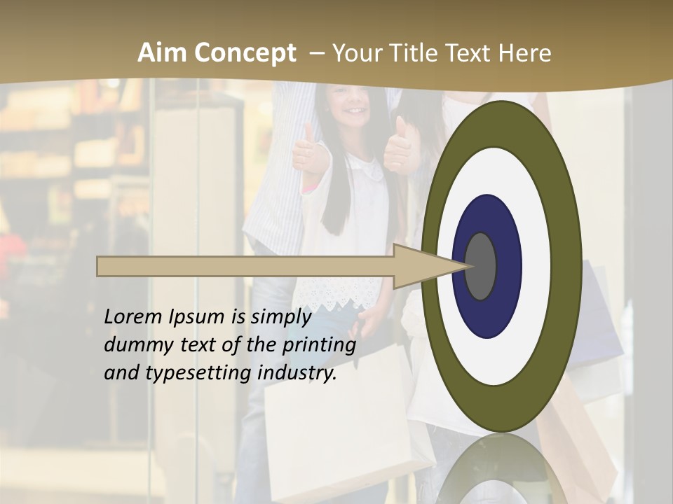 Shopping Happy Smiling PowerPoint Template