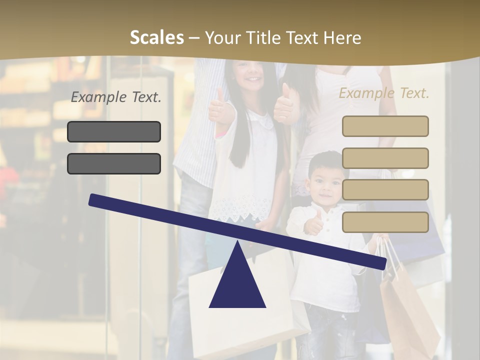 Shopping Happy Smiling PowerPoint Template