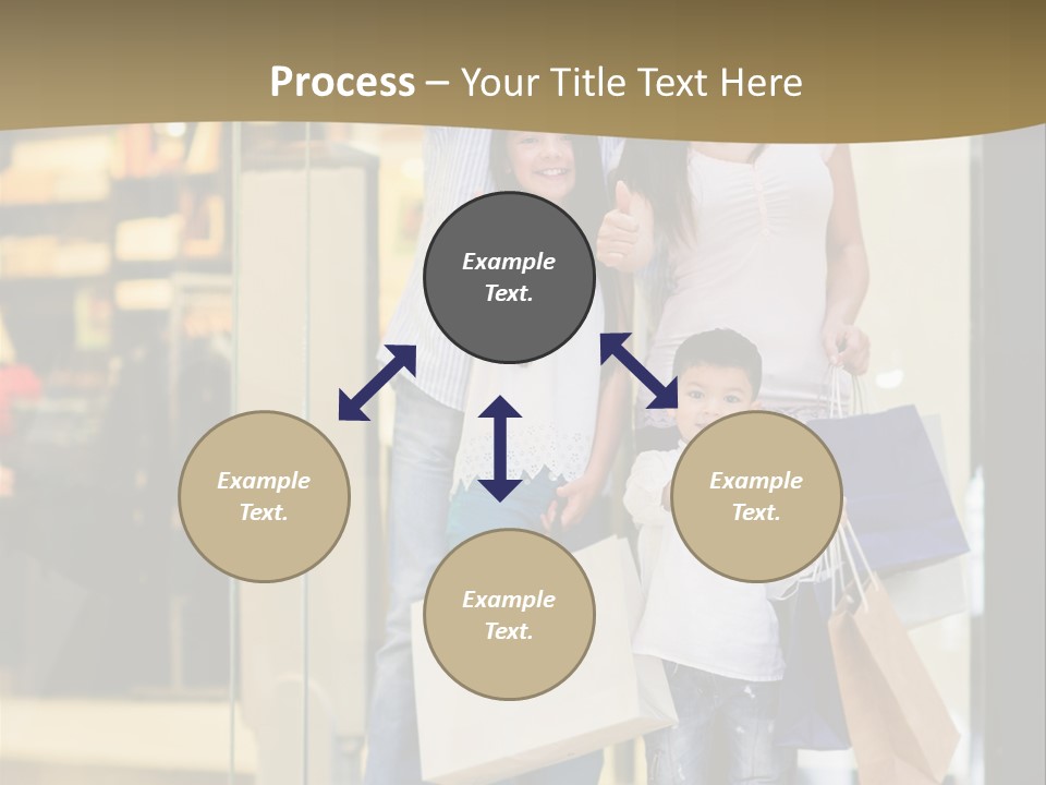Shopping Happy Smiling PowerPoint Template